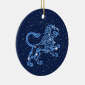 Leo Constellation and Zodiac Sign with Stars Keramisch Ornament (Rechts)