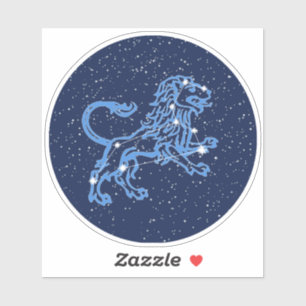 Leo Constellation and Zodiac Sign with Stars Sticker