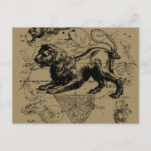 Leo Constellation Carte Hevelius vers 1690 (Devant)