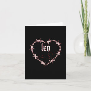 Leo Constellation Gothic Dark Edgy Verjaardag Kaart