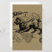 Leo Constellation Hevelius 1690 juli 23 augustus 2 Briefpapier (Voorkant / Achterkant)