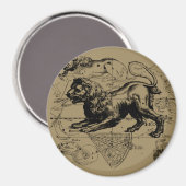 Leo Constellation Hevelius 1690 juli 23 augustus 2 Magneet (Voorkant / Achterkant)