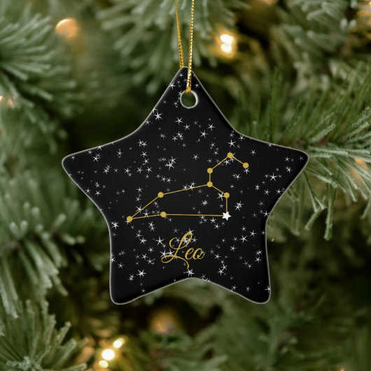Leo Constellation Keramisch Ornament (Boom)