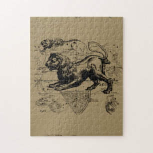 Leo Constellation Map Hevelius ongeveer 1690 Legpuzzel