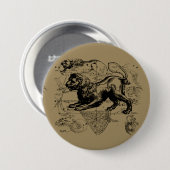 Leo Constellation Map Hevelius ongeveer 1690 Ronde Button 7,6 Cm (Voorkant /achterkant)
