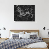  Leo Constellation MapHevelius 1690 Canvas Afdruk (Insitu (Slaapkamer))