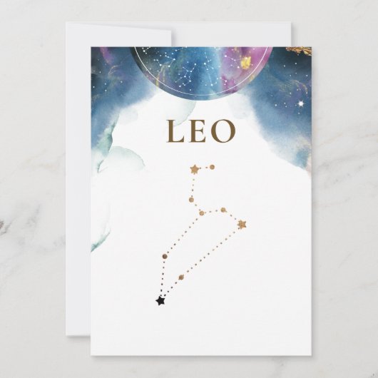 Leo Constellation, Numéro de table céleste (Devant)
