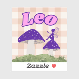 Leo Cottagecore Esthetische Fairy Mushroom Art Sticker