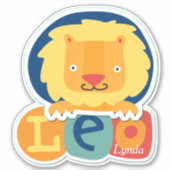 Leo de Diashow van de Lion Sticker (Voorkant)