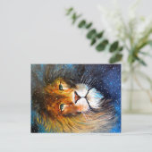 Leo, de leeuw. briefkaart (Staand voorkant)