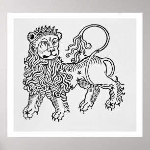 Leo (de Leeuw) een illustratie uit het 'Poeticon' Poster