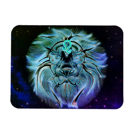 leo de lion zodiac magnet magneet (Horizontaal)