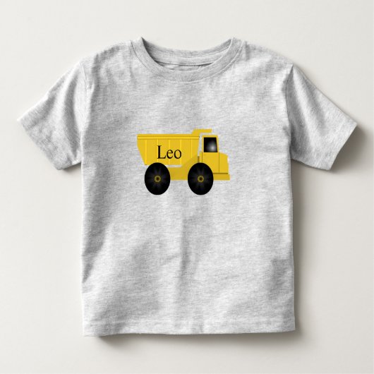 Leo Dump Truck Naam T-Shirt (Voorkant)
