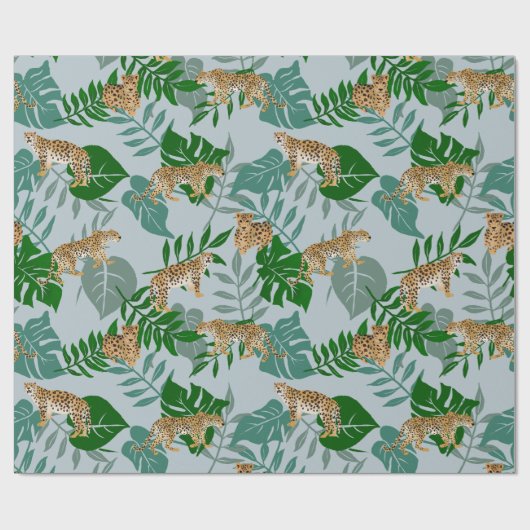 Leo-exotisch Oerwoud Cadeaupapier (Vlak)