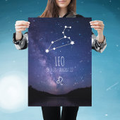Leo | Gepersonaliseerd Poster voor Zodiac Constell