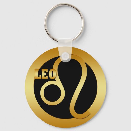 LEO GOLD ZODIAC SIGN SLEUTELHANGER (Voorkant)