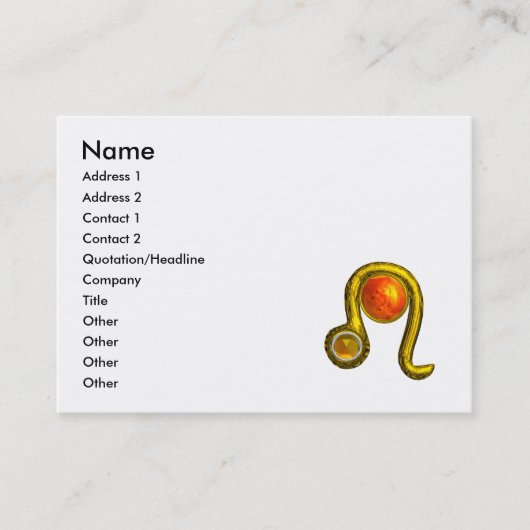 LEO, heldere, levendige rode kleur Visitekaartje (Voorkant)