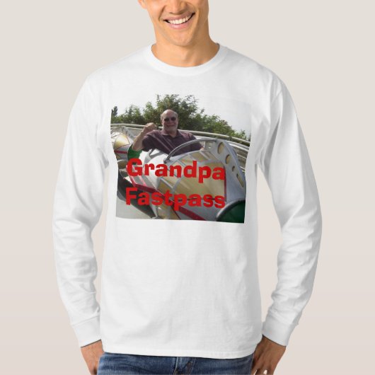 Leo het Man Race Car, opa Fastpass T-shirt (Voorkant)