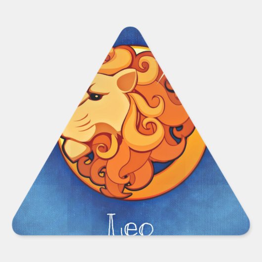 leo horoscoop driehoek sticker (Voorkant)