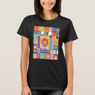 Leo Horoscope Abstracte Zodiac Mystic Symbols T-shirt