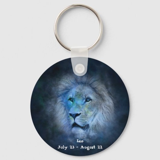 Leo Horoscope Button Sleutelhanger (Voorkant)