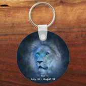Leo Horoscope Button Sleutelhanger (Voorkant)