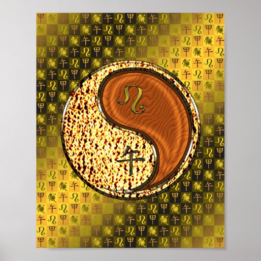 Leo & Hout Paard Poster (Voorkant)