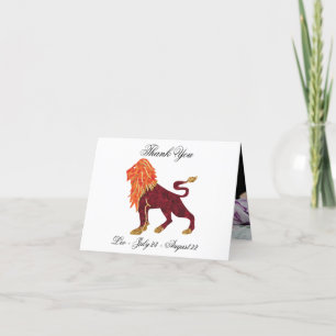 Leo Impressionistische schilderstijl & goud Bedankkaart