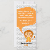 Leo Invitation fête d'anniversaire (Dos)