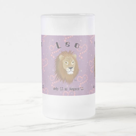 Leo July 23 to August 22 Mug Matglas Bierpul (Center)
