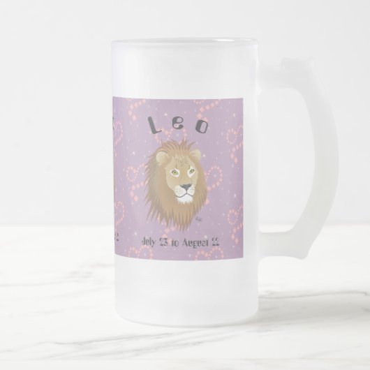 Leo July 23 to August 22 Mug Matglas Bierpul (Rechts)