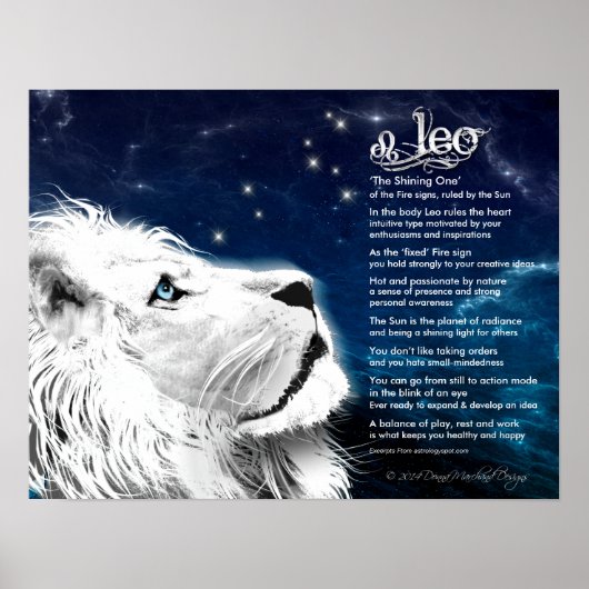 Leo-kenmerken Poster (Voorkant)