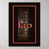 Leo Key Words Poster (Devant)