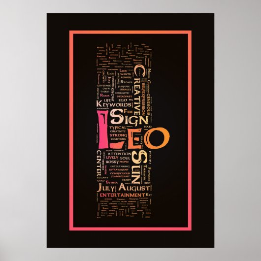 Leo Key Words Poster (Devant)