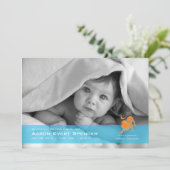 Leo la carte de Faire-part de naissance photo Lion (Debout devant)