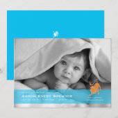 Leo la carte de Faire-part de naissance photo Lion (Devant / Derrière)