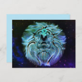 leo la carte postale du lion zodiac (Devant / Derrière)