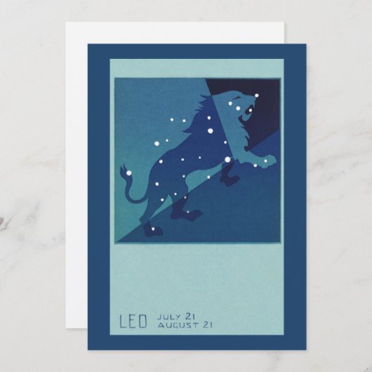 Leo Leeuw Constellation Zodiac Astrologie (Voorkant / Achterkant)