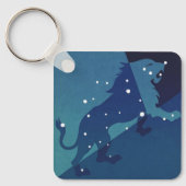 Leo Leeuw Constellation  Zodiac Astrologie Sleutelhanger (Voorkant)
