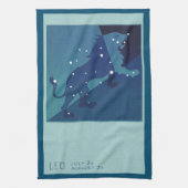 Leo Leeuw Constellation  Zodiac Astrologie Theedoek (Verticaal)