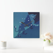 Leo Leeuw Constellation Zodiac Astrologie Vierkante Klok (Huis)