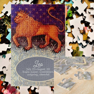 Leo Leeuw Zodiac Teken Horoscoop Verjaardagsfeest Legpuzzel