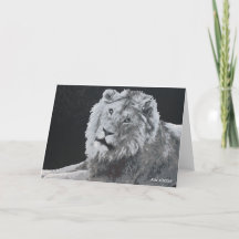 Leo, Lion Africain, Cartes Pliées Animales
