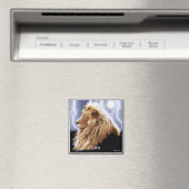 "LEO" Lion Astrology Art Magnet (In Situ (Lave-vaisselle))