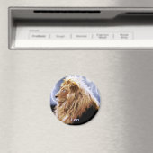 "LEO" Lion Astrology Art Magnet (In Situ (Lave-vaisselle))