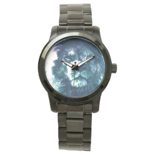 Leo Lion Blauwgroen horloge