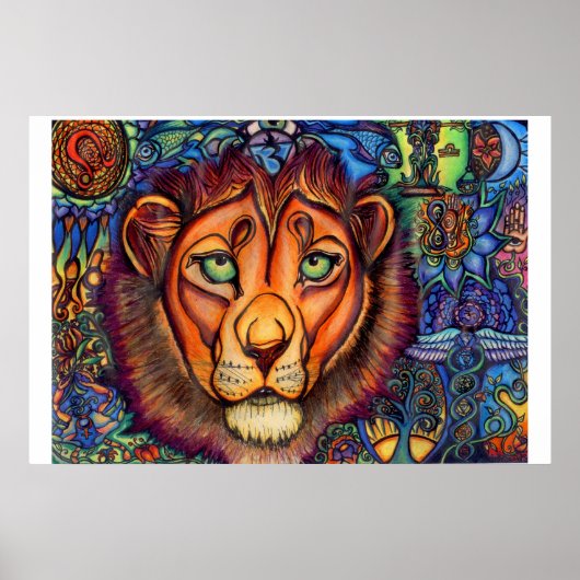 Leo Lion, Calm en Fierce Poster (Voorkant)