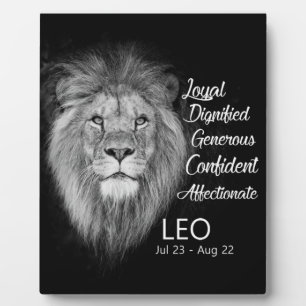 Leo Lion Head Zodiac Astrology Sign Fotoplaat