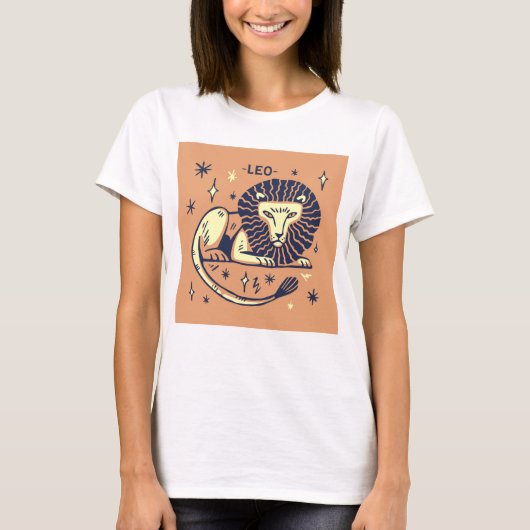 Leo Lion Horoscope T-Shirt (Voorkant)