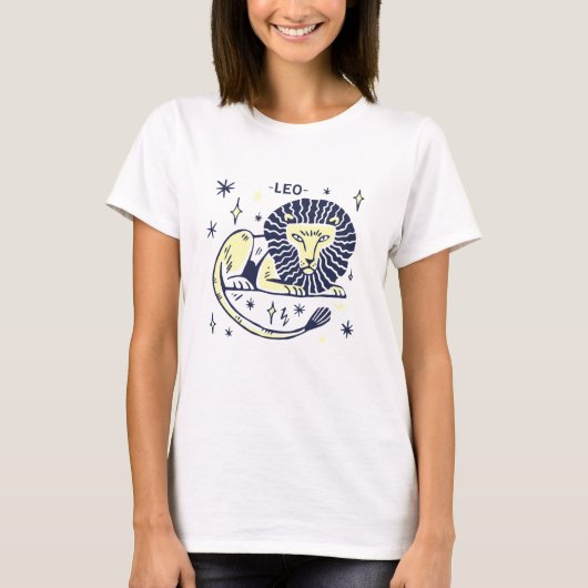 Leo Lion Horoscope T-Shirt (Voorkant)
